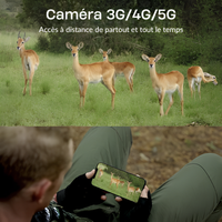 Caméra de chasse 4g connectée au téléphone en temps réel 